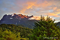 Sunrise over Mount Kinabalu taken with Nikon D800E, Nikon 24-85mm and HDR 9 exposures