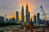 Construction site at KLCC territory taken with Sony A6000, Kit Lens 16-50mm and HDR 9 exposures