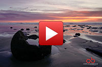Moeroki Boulders at Dawn in time lapse video taken with Sony A6000 and Samyang 12mm